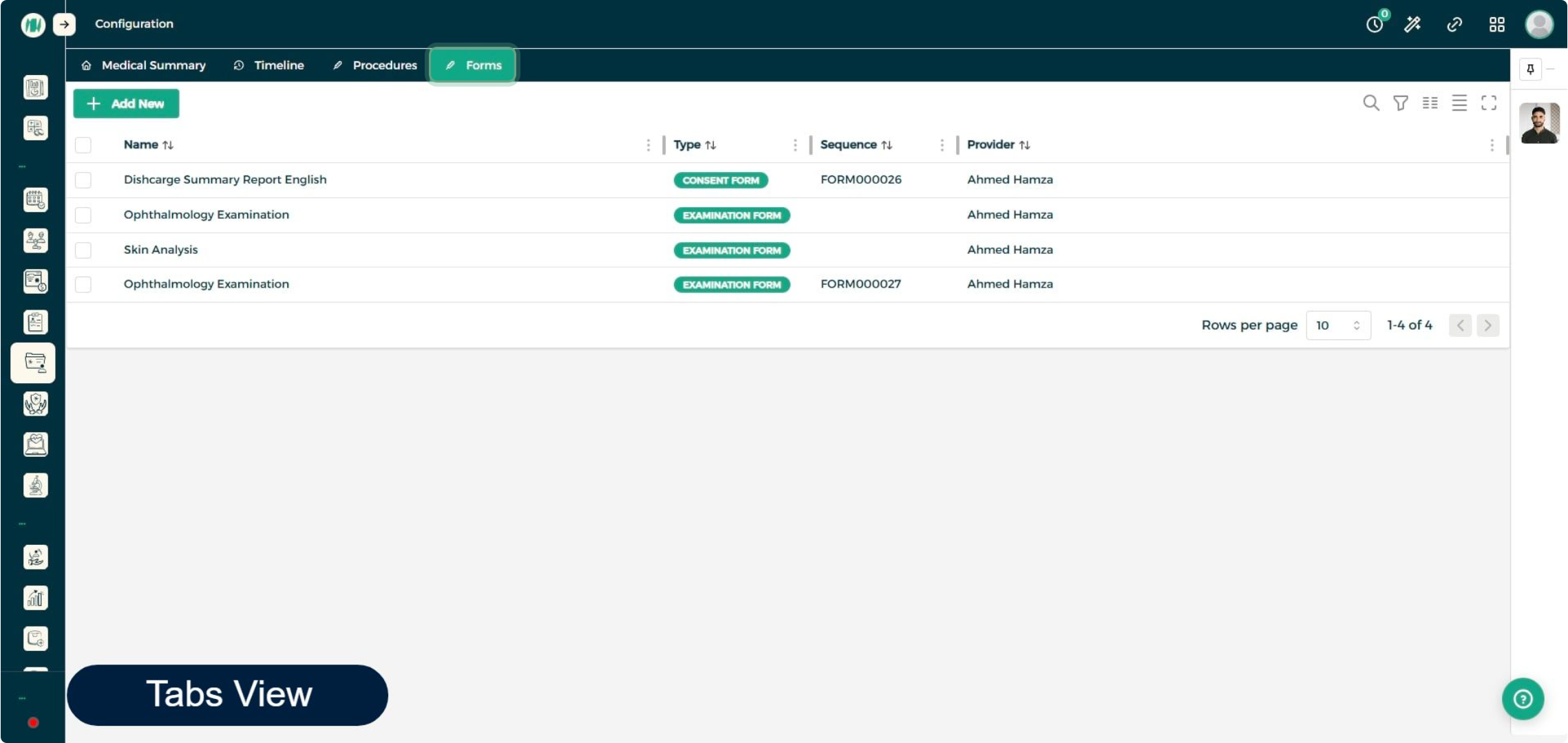 Step 2 - Review the Forms Tab